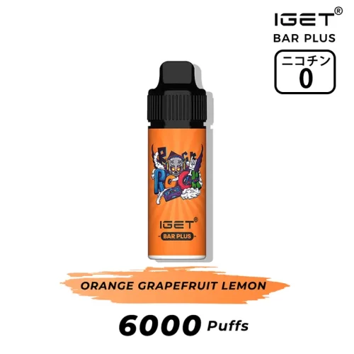 オレンジ・グレープフルーツ・レモン(Orange Grapefruit Lemon) - IGET Bar Plus 6000 Puffs ニコチン0