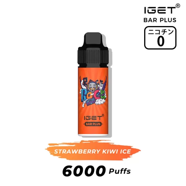 ストロベリー・キウイ氷(Strawberry Kiwi Ice) - IGET Bar Plus 6000 Puffs ニコチン0