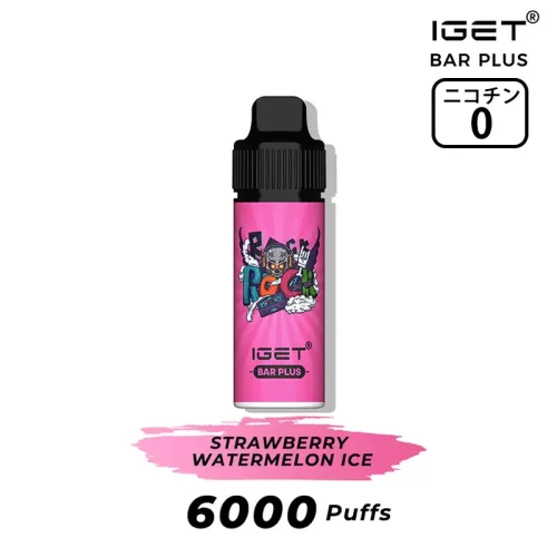 Strawberry Watermelon Ice - IGET Bar Plus 6000 Puffs ニコチン0