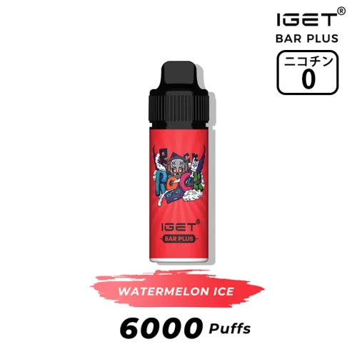 スイカ・アイス(Watermelon Ice) - IGET Bar Plus 6000 Puffs ニコチン0