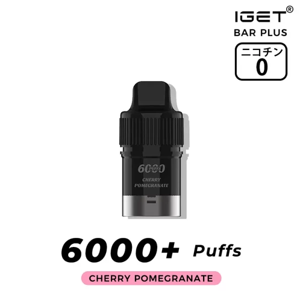 チェリー ザクロ(Cherry Pomegranate) - IGET Bar Plus Pod 6000 Puffs ニコチン0