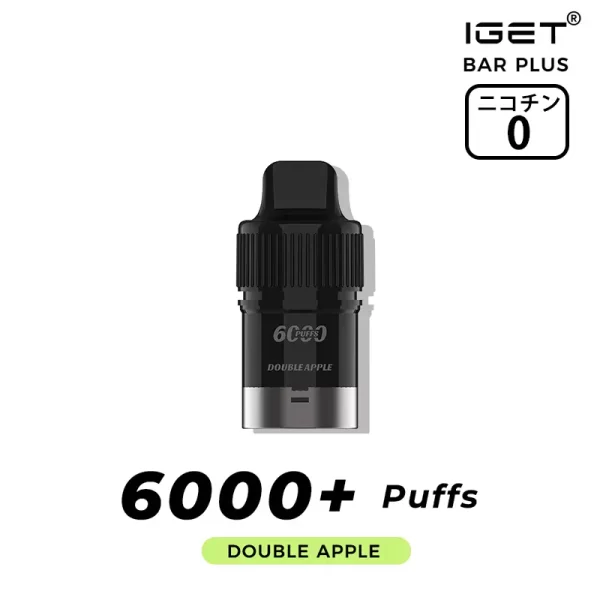 ダブル・アップル(Double Apple) - IGET Bar Plus Pod 6000 Puffs ニコチン0